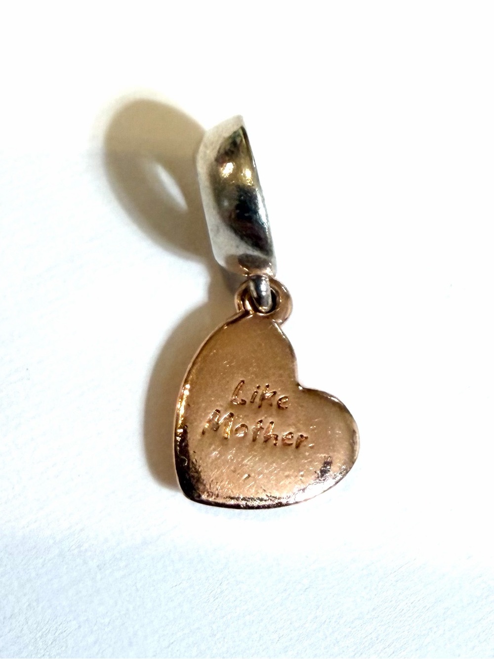 Pandora Sterling Silver Rose Gold Like Mother Charm